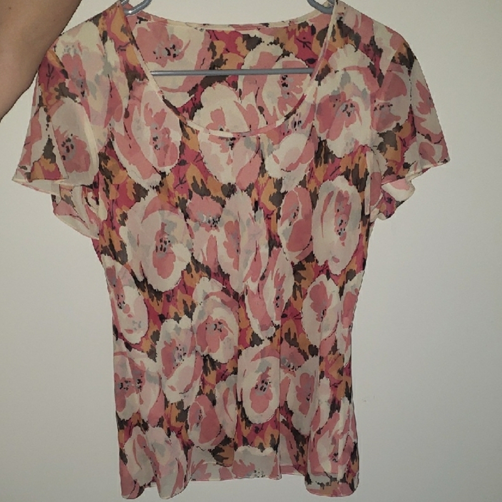 Floral Pink Women's Silk Set